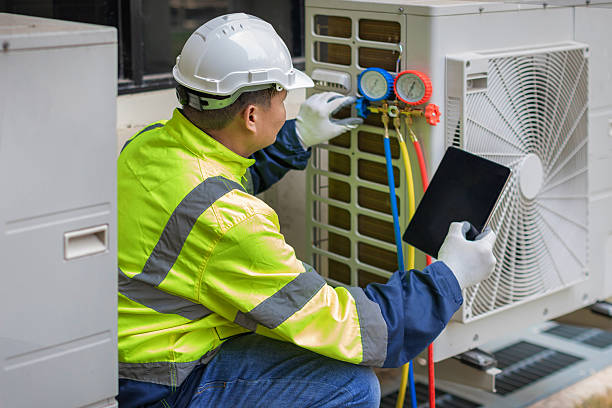 Professional Hvac technician working in Morris, OK